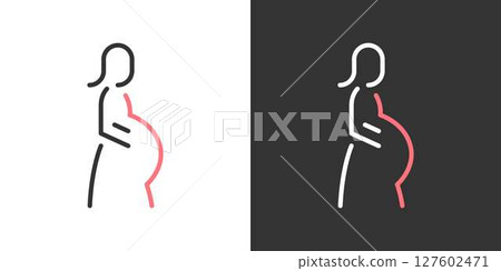 孕婦圖標 孕婦圖標 127602471