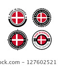 National flag of the Denmark, set flat vector icon 127602521