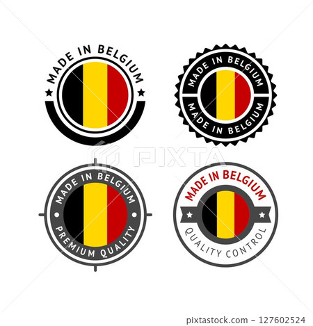 National flag of the Belgium, set flat vector icon National flag of the Belgium, set flat vector icon 127602524
