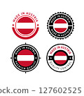National flag of the Austria, set flat vector icon 127602525