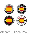 National flag of the Spain, set flat vector icon 127602526