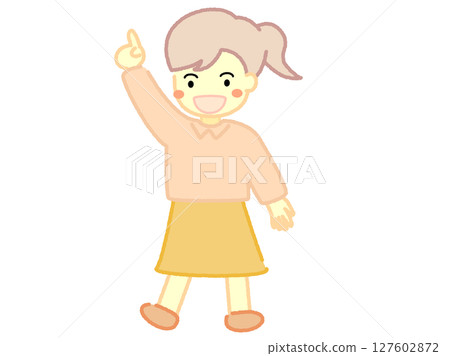 向上指的女孩 127602872