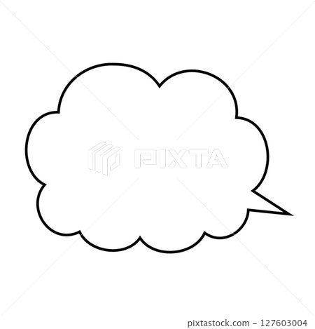 Simple speech bubble illustration - Fluffy 127603004