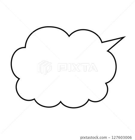 Simple speech bubble illustration - Fluffy Simple speech bubble illustration - Fluffy 127603006