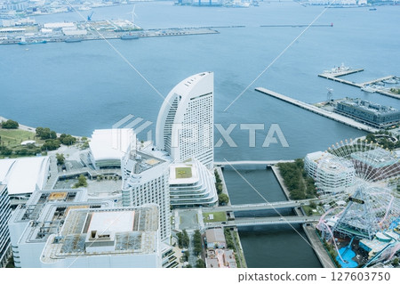 Minato Mirai view from the observation deck of Landmark Tower, Yokohama, Kanagawa, Japan Minato Mirai view from the observation deck of Landmark Tower, Yokohama, Kanagawa, Japan 127603750