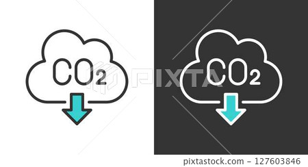 CO2 reduction icon 127603846