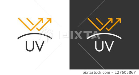 Sun UV protection line icon 127603867