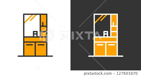 簡單的洗臉盆圖標 簡單的洗臉盆圖標 127603870