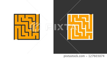 迷宮簡單線圖標 127603874