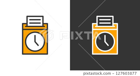 Time recorder simple line icon Time recorder simple line icon 127603877
