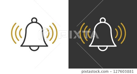 Bell simple line icon Bell simple line icon 127603881