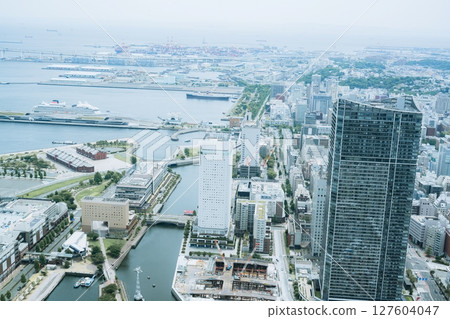 Minato Mirai view from the observation deck of Landmark Tower, Yokohama, Kanagawa, Japan 127604047