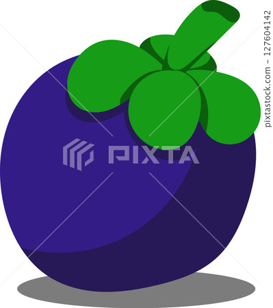 Fresh Mangosteen Vector Illustration Isolated on transparent Background Fresh Mangosteen Vector Illustration Isolated on transparent Background 127604142