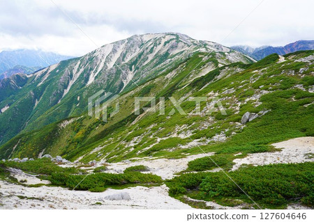 從三嶽山頂眺望野口五郎山 從三嶽山頂眺望野口五郎山 127604646