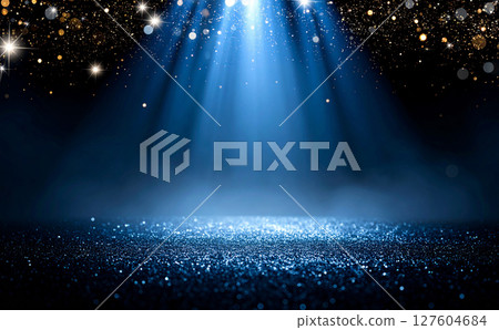 Blue stage background 127604684