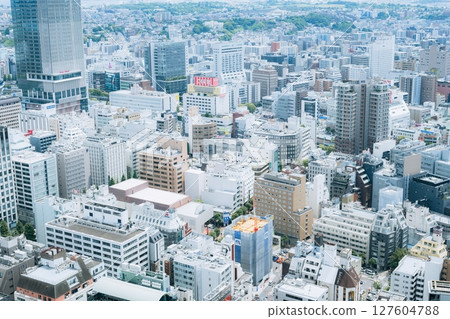 Minato Mirai view from the observation deck of Landmark Tower, Yokohama, Kanagawa, Japan 127604788