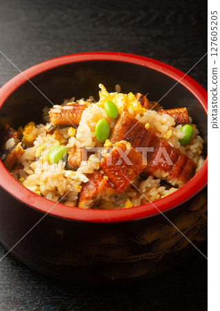 Mixed rice with salmon Mixed rice with salmon 127605205