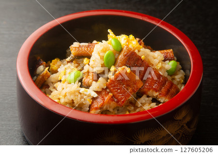Mixed rice with salmon 127605206