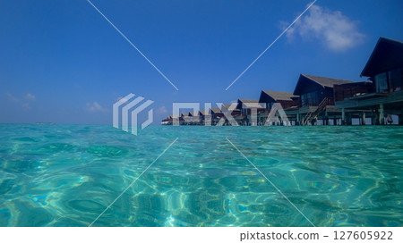 馬爾地夫海和小屋 馬爾地夫海和小屋 127605922