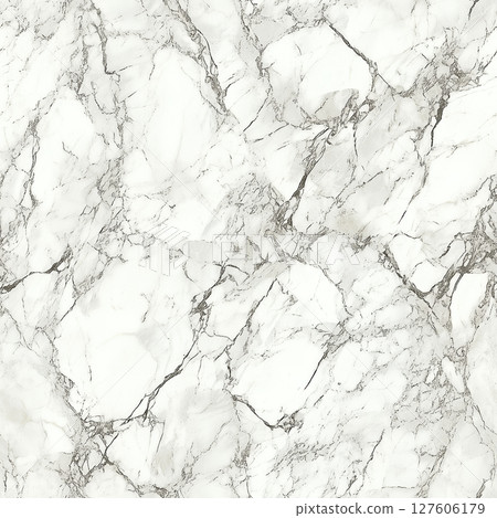 Elegant white marble surface with subtle gray veining suitable for interior design projects 127606179
