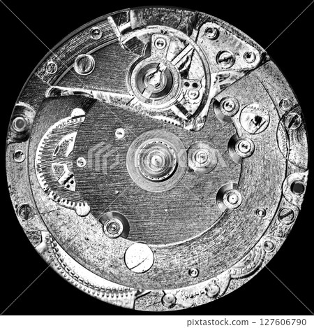clockwork old mechanical watch, high resolution and detail clockwork old mechanical watch, high resolution and detail 127606790