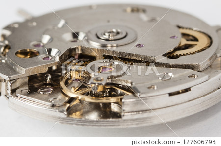 clockwork old mechanical watch, high resolution and detail clockwork old mechanical watch, high resolution and detail 127606793