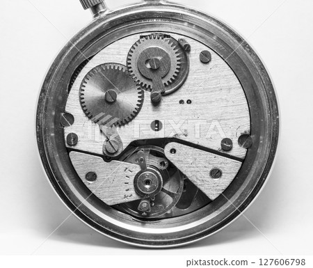 clockwork old mechanical watch, high resolution and detail clockwork old mechanical watch, high resolution and detail 127606798