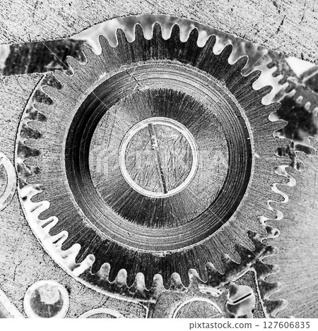 clockwork old mechanical watch, high resolution and detail 127606835