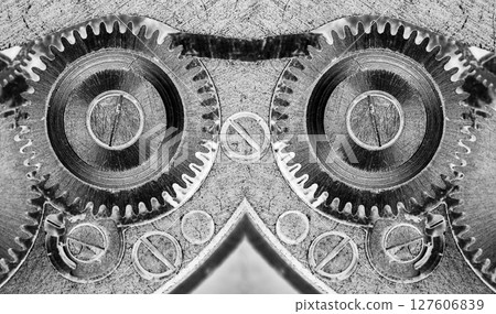 clockwork old mechanical watch, high resolution and detail 127606839