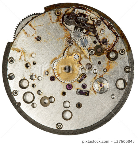 clockwork old mechanical watch, high resolution and detail clockwork old mechanical watch, high resolution and detail 127606843