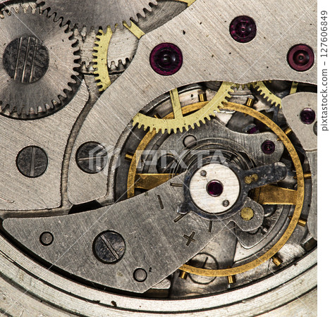 clockwork old mechanical watch, high resolution and detail 127606849