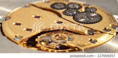 clockwork old mechanical watch, high resolution and detail clockwork old mechanical watch, high resolution and detail 127606857