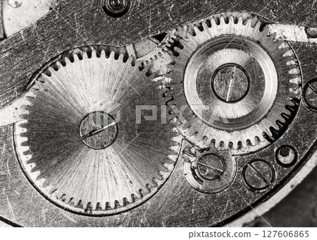 clockwork old mechanical watch, high resolution and detail clockwork old mechanical watch, high resolution and detail 127606865
