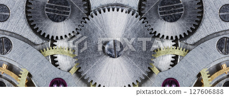 clockwork old mechanical watch, high resolution and detail 127606888
