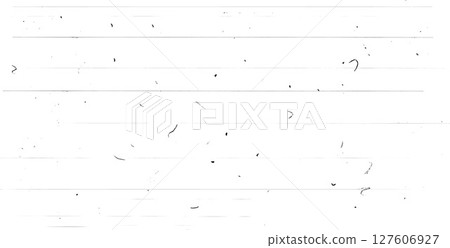 Film black and white old texture. Distressed retro photo effect. Old movie filter overlay frame. Grunge gritty texture with dust, scratches and faded stripes. Vector transparent retro decoration 127606927