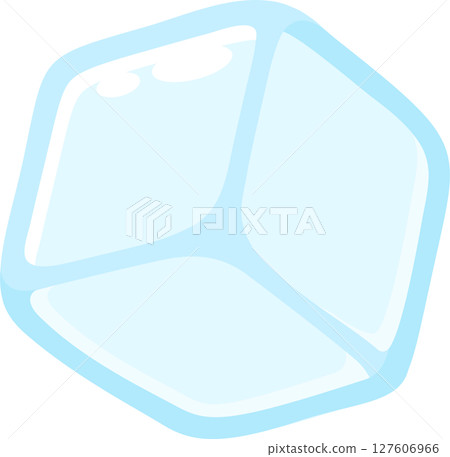 Cartoon ice cube icon 127606966
