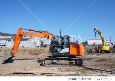 Construction site shovel car 127606999