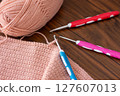 Hooks and threads for crocheting 127607013
