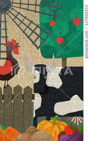 Farm mosaic 127608315