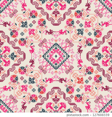 Mexican Teenek embroidery pattern 22 Mexican Teenek embroidery pattern 22 127608339