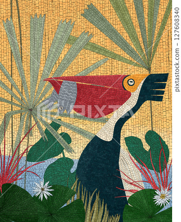 Pelican mosaic art 127608340