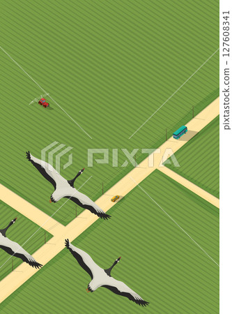 Rural road vector 127608341