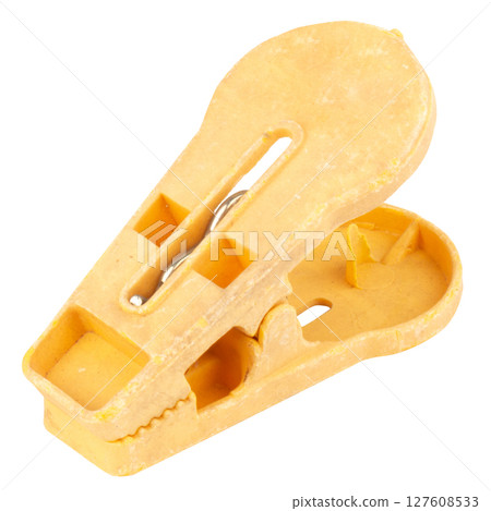 Clothes peg on white tool retro Clothes peg on white tool retro 127608533