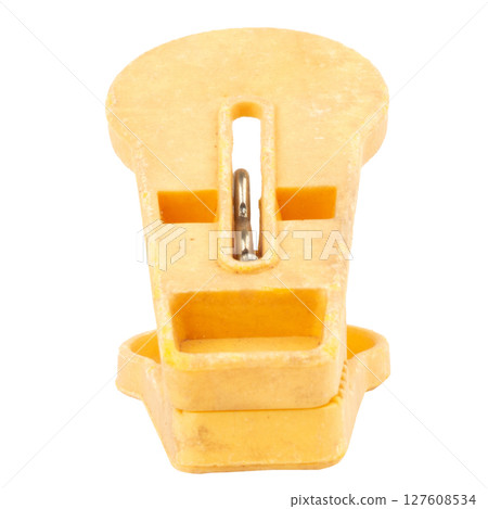 Clothes peg on white tool retro 127608534