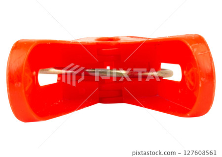 Clothes peg on white tool retro 127608561