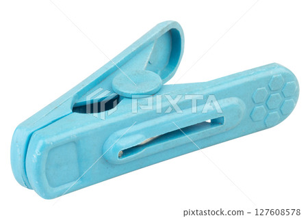 Clothes peg on white tool retro 127608578