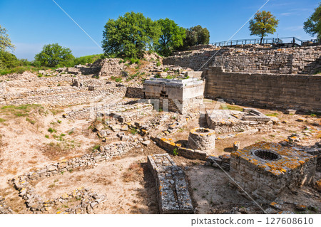Ruins of the Western Sanctuary in Troy VIII in Canakkale Turkey Ruins of the Western Sanctuary in Troy VIII in Canakkale Turkey 127608610