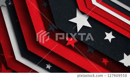 High Contrast 3D Stripes and Stars Design for Independence Day Promotions High Contrast 3D Stripes and Stars Design for Independence Day Promotions 127609558
