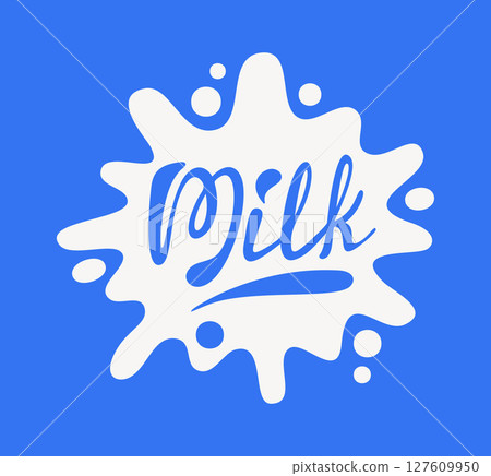 Milk eco food logo design 127609950
