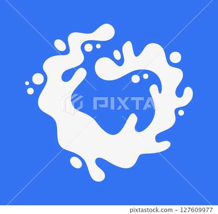 Milk splash on blue logo Milk splash on blue logo 127609977